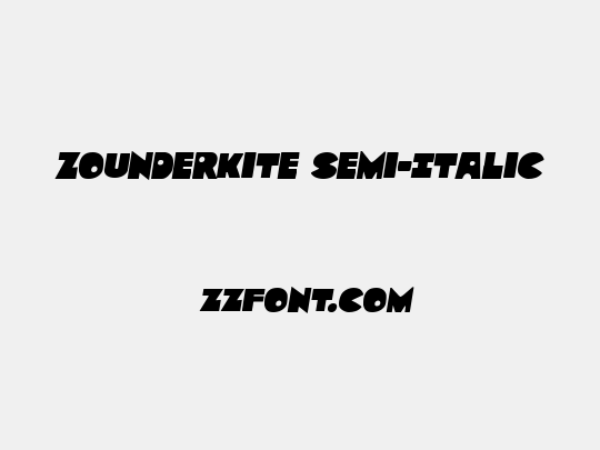Zounderkite Semi-Italic