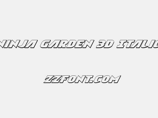 Ninja Garden 3D Italic