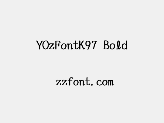 YOzFontK97 Bold