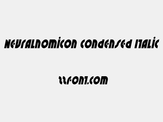 Neuralnomicon Condensed Italic