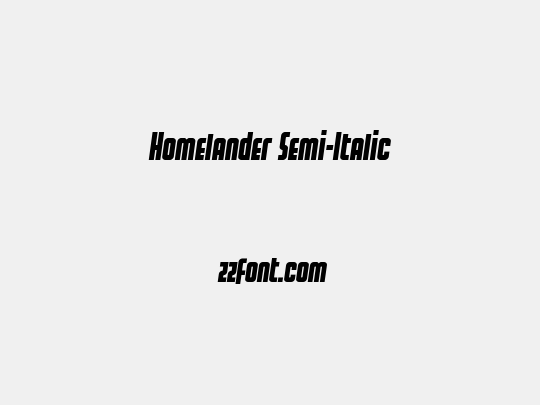 Homelander Semi-Italic