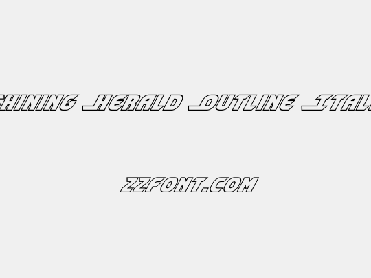 Shining Herald Outline Italic