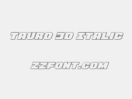 Tauro 3D Italic