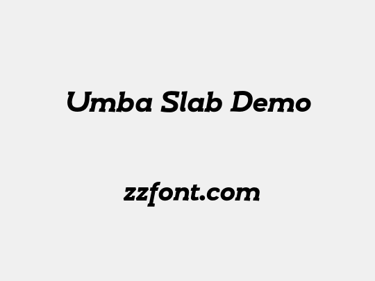 Umba Slab Demo