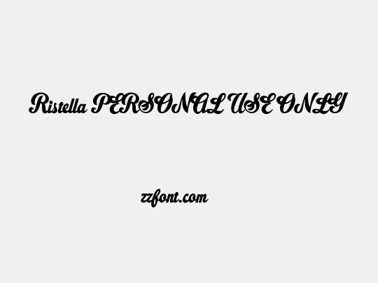 Ristella PERSONAL USE ONLY