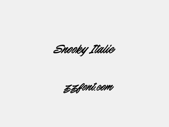 Snooky Italic