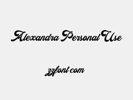 Alexandra Personal Use