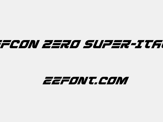 Defcon Zero Super-Italic