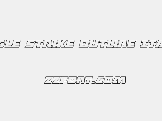 Eagle Strike Outline Italic