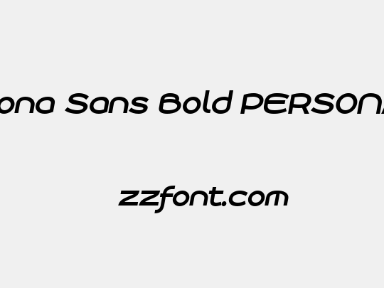Roona Sans Bold PERSONAL