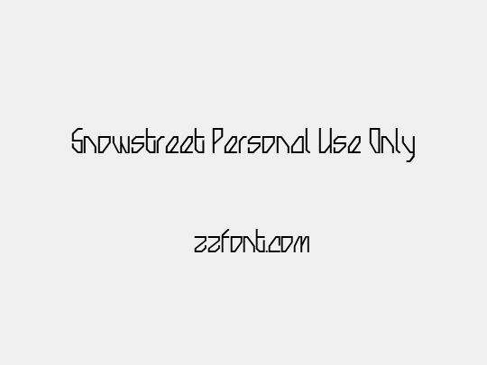 Snowstreet Personal Use Only