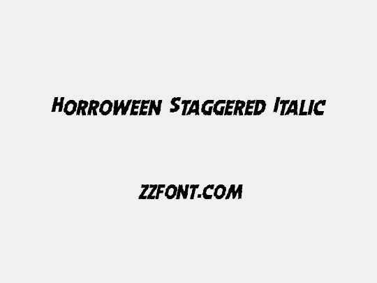 Horroween Staggered Italic