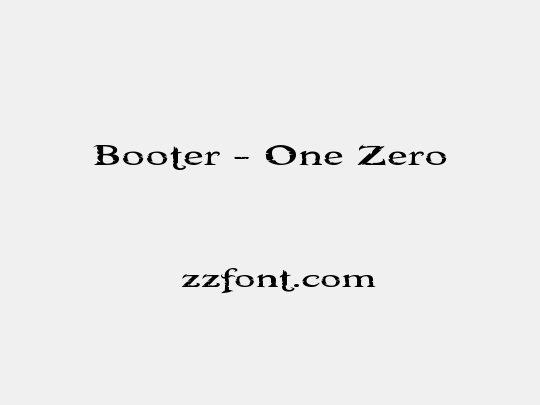Booter - One Zero