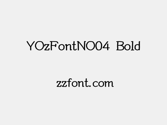 YOzFontNO04 Bold