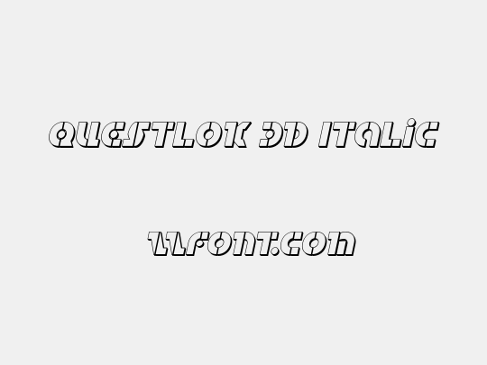 Questlok 3D Italic