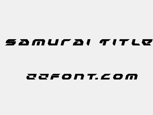 Royal Samurai Title Italic