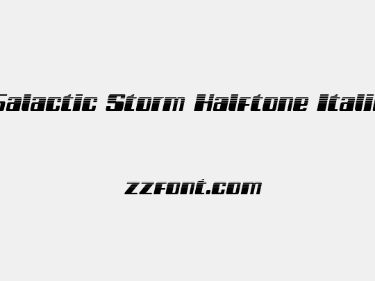 Galactic Storm Halftone Italic