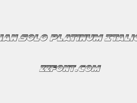 Han Solo Platinum Italic