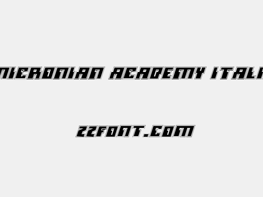 Micronian Academy Italic