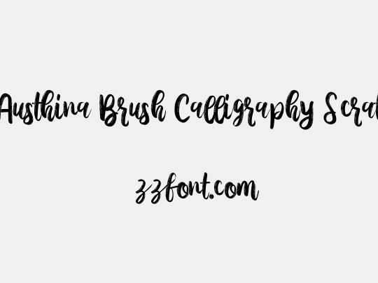 Austhina Brush Calligraphy Scratch