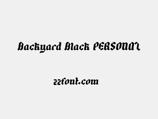 Backyard Black PERSONAL