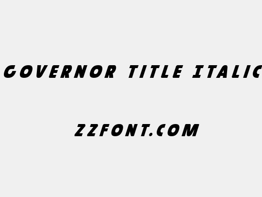 Governor Title Italic