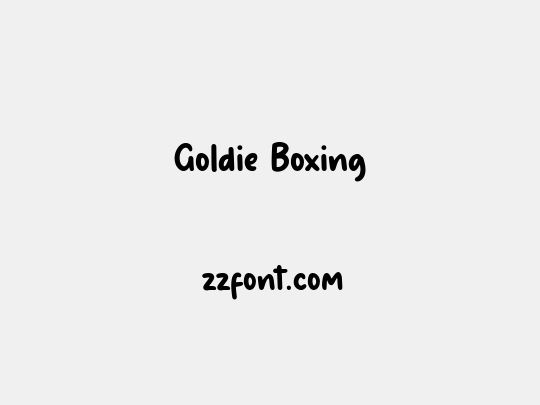 Goldie Boxing