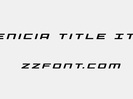 Phoenicia Title Italic