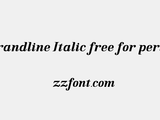 Grandline Italic free for perso