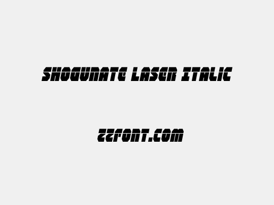 Shogunate Laser Italic