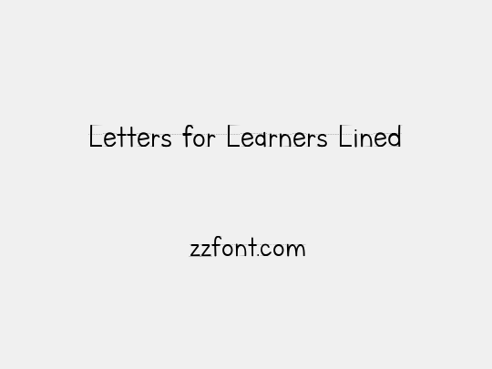 Letters for Learners Lined