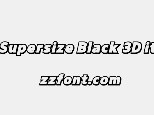 210 Supersize Black 3D italic