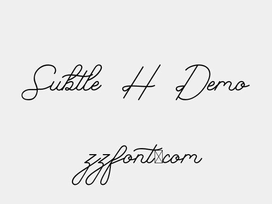 Subtle H Demo