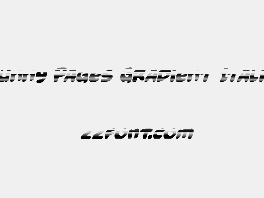 Funny Pages Gradient Italic