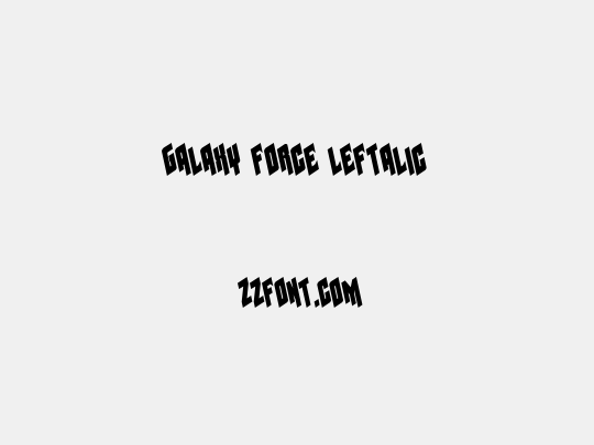 Galaxy Force Leftalic