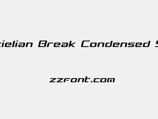 Concielian Break Condensed Semi-Italic