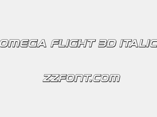 Omega Flight 3D Italic
