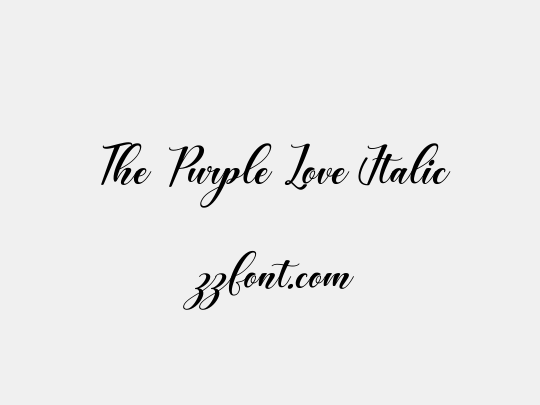 The Purple Love Italic