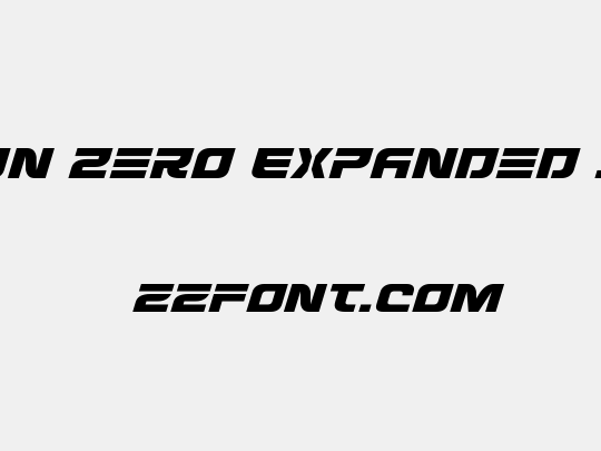 Defcon Zero Expanded Italic