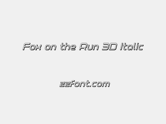 Fox on the Run 3D Italic