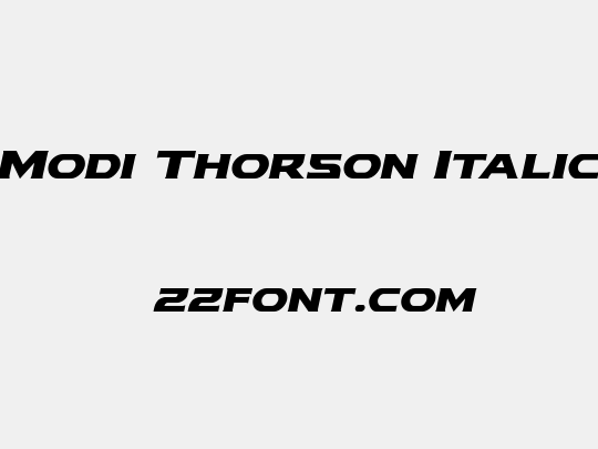 Modi Thorson Italic