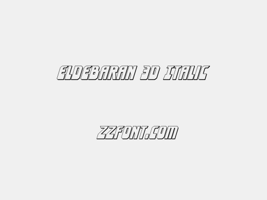 Eldebaran 3D Italic