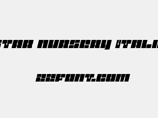 Star Nursery Italic