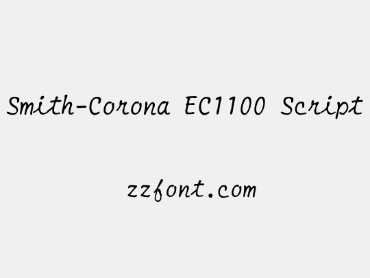 Smith-Corona EC1100 Script