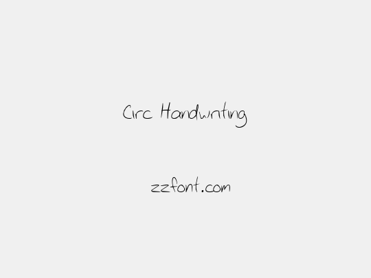 Circ Handwriting