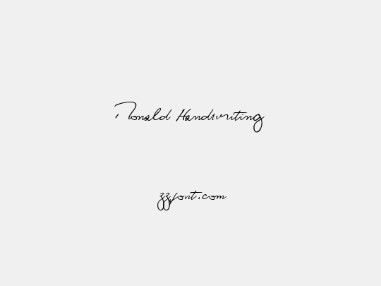 Ronald Handwriting