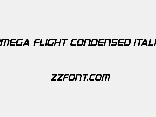 Omega Flight Condensed Italic