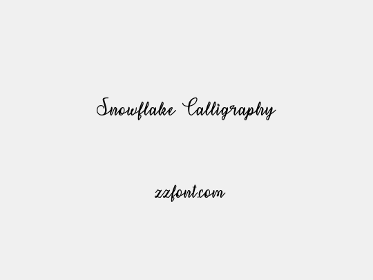 Snowflake Calligraphy