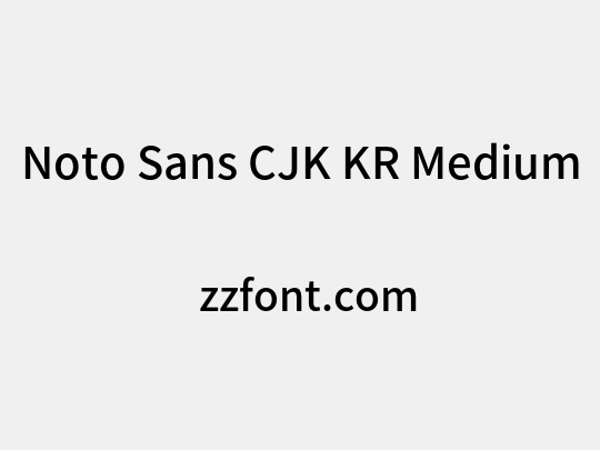 Noto Sans CJK KR Medium
