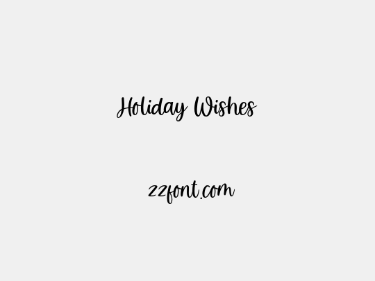 Holiday Wishes
